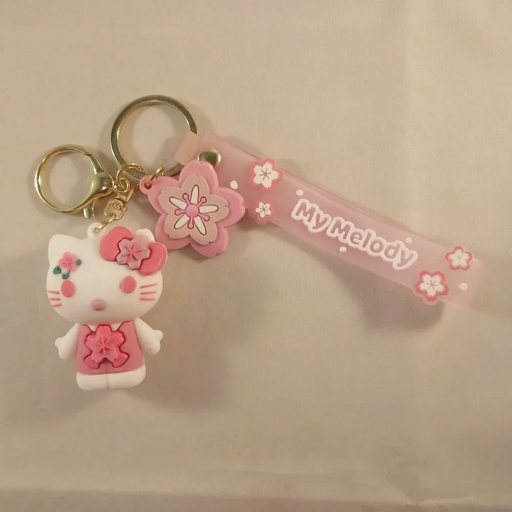 My Melody Hello Kitty Key Chain Key Ring Cute Figurine Character Keychain